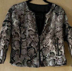 BCBG MaxAzria Cropped Snakeskin Jacket Sz.S